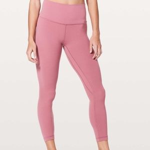 Lululemon Moss Rose Wunder Under Leggings 7/8 🍋